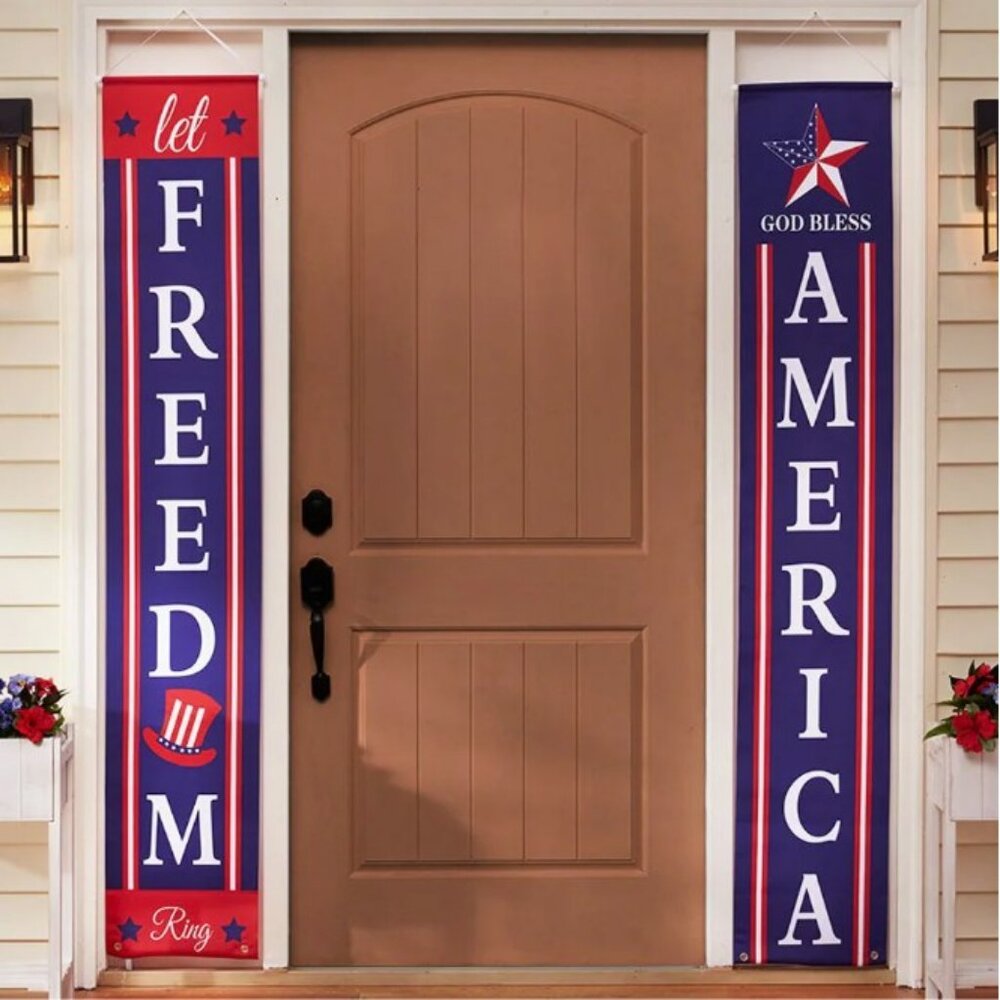 Classic Americana Patriotic Door Banners | 4th of July | Memorial Day | USA